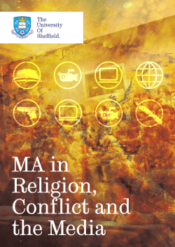 MA in Religion, Conflict and the Media