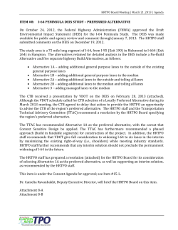 I-64 Peninsula DEIS Study &ndash; Preferred Alternative