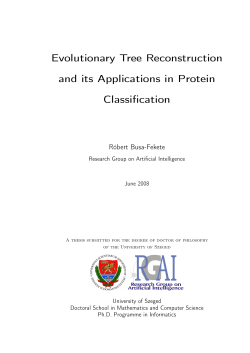 Evolutionary Tree Reconstruction and its Applications in Protein