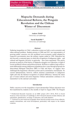 Mapuche Demands during Educational Reform, the Penguin