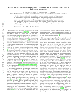 Excess specific heat and evidence of zero point entropy in magnetic