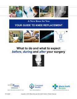 Total Knee Replacement Patient guide