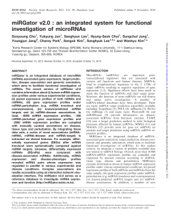 miRGator v2.0 : an integrated system for