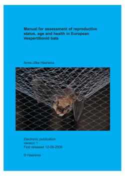 Manual for assessment of reproductive status, age and health in