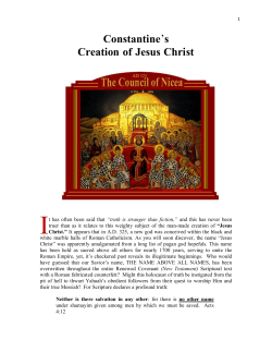 Constantine`s Creation of Jesus Christ