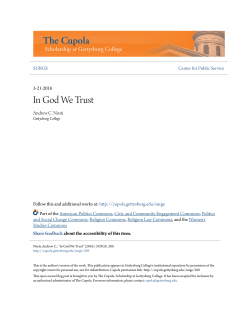 In God We Trust - The Cupola: Scholarship at Gettysburg College