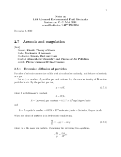 2.7 Aerosols and coagulation