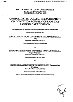 Collective Agreement on Conditions of Services