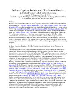 In-Home Cognitive Training with Older Married