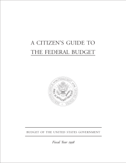 A Citizen`s Guide to the Federal Budget