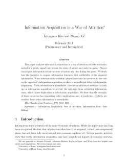 Information Acquisition in a War of Attrition