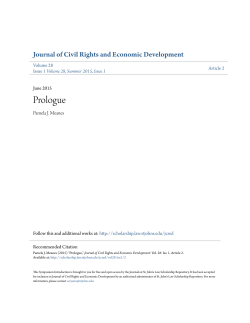 Prologue - St. John`s Law Scholarship Repository