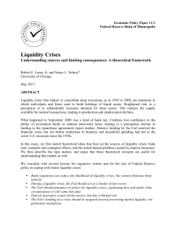 Liquidity Crises - Federal Reserve Bank of Minneapolis