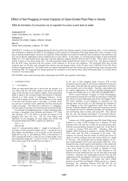 Effect of Soil Plugging on Axial Capacity of Open