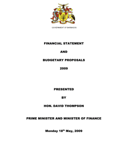 Budgetary Proposals - 2009
