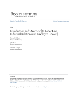 Introduction and Overview [to Labor Law