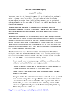 The Wild Salmonid Emergency