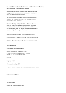 The Project Gutenberg EBook of The Newcomes