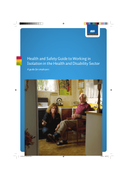 Health and Safety Guide to Working in Isolation in the Health
