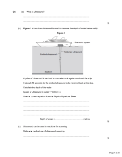 Q1. (a) What is ultrasound? ...................................................