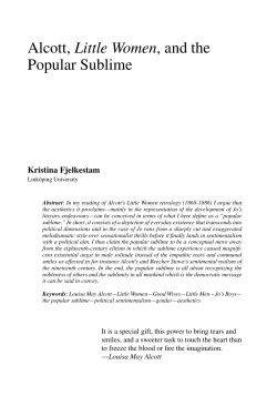 Alcott, Little Women, and the Popular Sublime