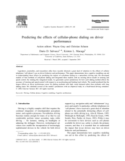 Predicting the effects of cellular-phone dialing on driver performance