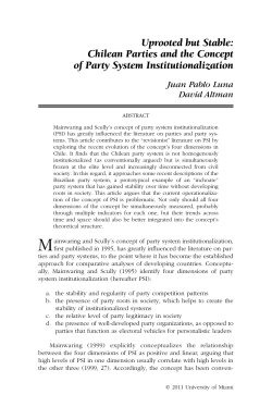 Uprooted but Stable: Chilean Parties and the Concept of Party