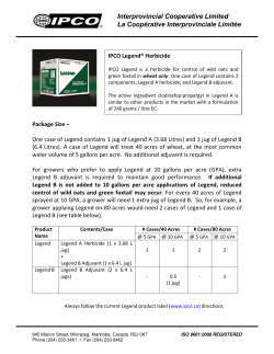 Package Size &ndash; One case of Legend contains 1 jug of Legend A