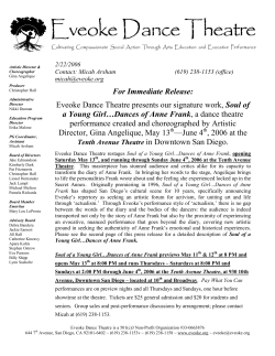 Soul of a Young Girl...Dances of Anne Frank