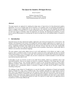 Froehlich, intuitive input devices