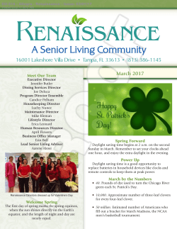 March 2017 - Renaissance Senior Living | Tampa Florida Senior