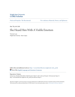 She Heard Him With A Visible Emotion - CORE Scholar