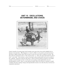 UNIT 15: OSCILLATIONS, DETERMINISM, AND CHAOS