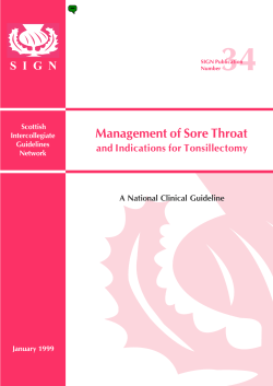Management of Sore Throat and Indications for
