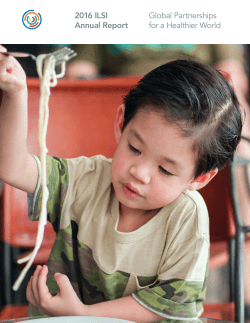 2016 Annual Report - International Life Sciences Institute
