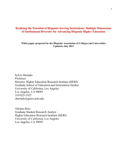 Becoming a Hispanic-Serving Institution