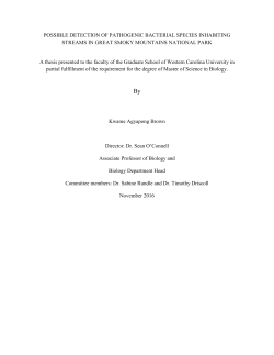 Possible detection of pathogenic bacterial species