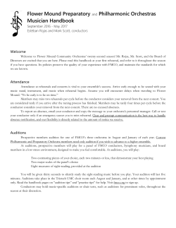 Flower Mound Preparatory and Philharmonic Orchestras Musician
