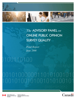 The Advisory Panel on Online Public Opinion Survey Quality