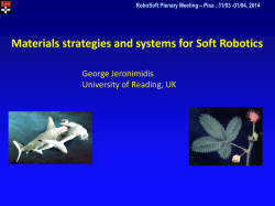 Materials strategies and systems for Soft Robotics - RoboSoft-CA