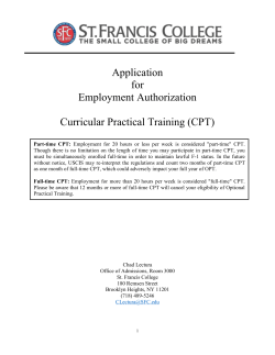 CPT Application Form - St. Francis College