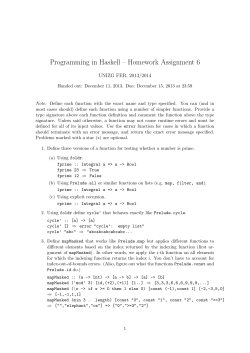 Programming in Haskell &ndash; Homework Assignment 6 - FER
