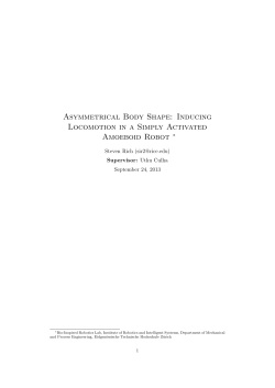 Asymmetrical Body Shape: Inducing Locomotion in a Simply