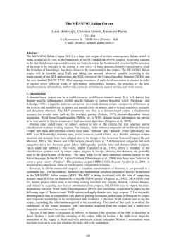 The MEANING Italian Corpus
