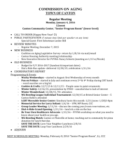 commission on aging - Town of Canton, CT