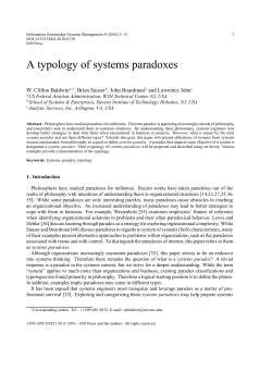A typology of systems paradoxes