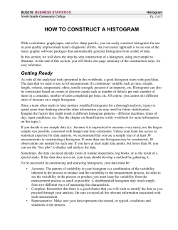 HOW TO CONSTRUCT A HISTOGRAM