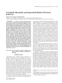 A unifold, mesofold, and superfold model of protein fold use