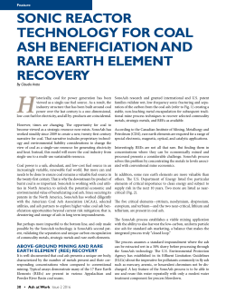 sonic reactor technology for coal ash beneficiation and rare earth