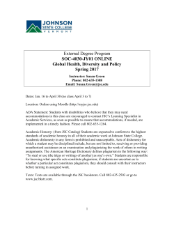SOC 4030 JY01 J17SP Global Health Diversity and Policy